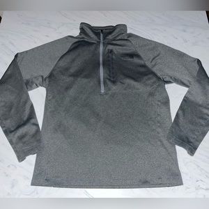 The north face red 1/4 zip light jacket sweatshirt zip fleece mens l pullover